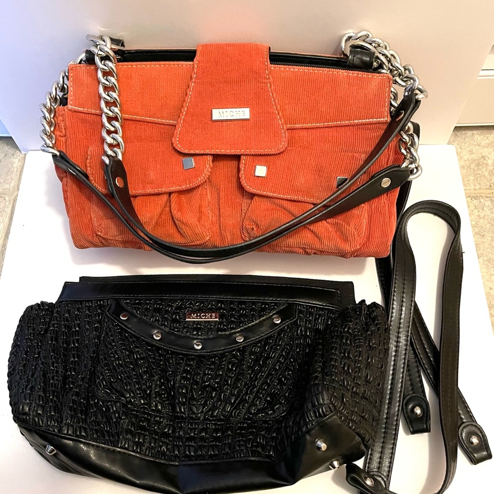 Miche purse bundle. Retired Lydia and Linda classic shells, 2 handles, b…